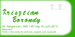 krisztian borondy business card